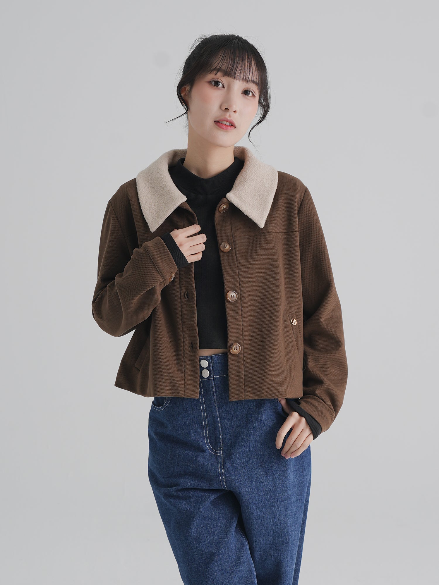 Detachable Fluffy Collar Jacket