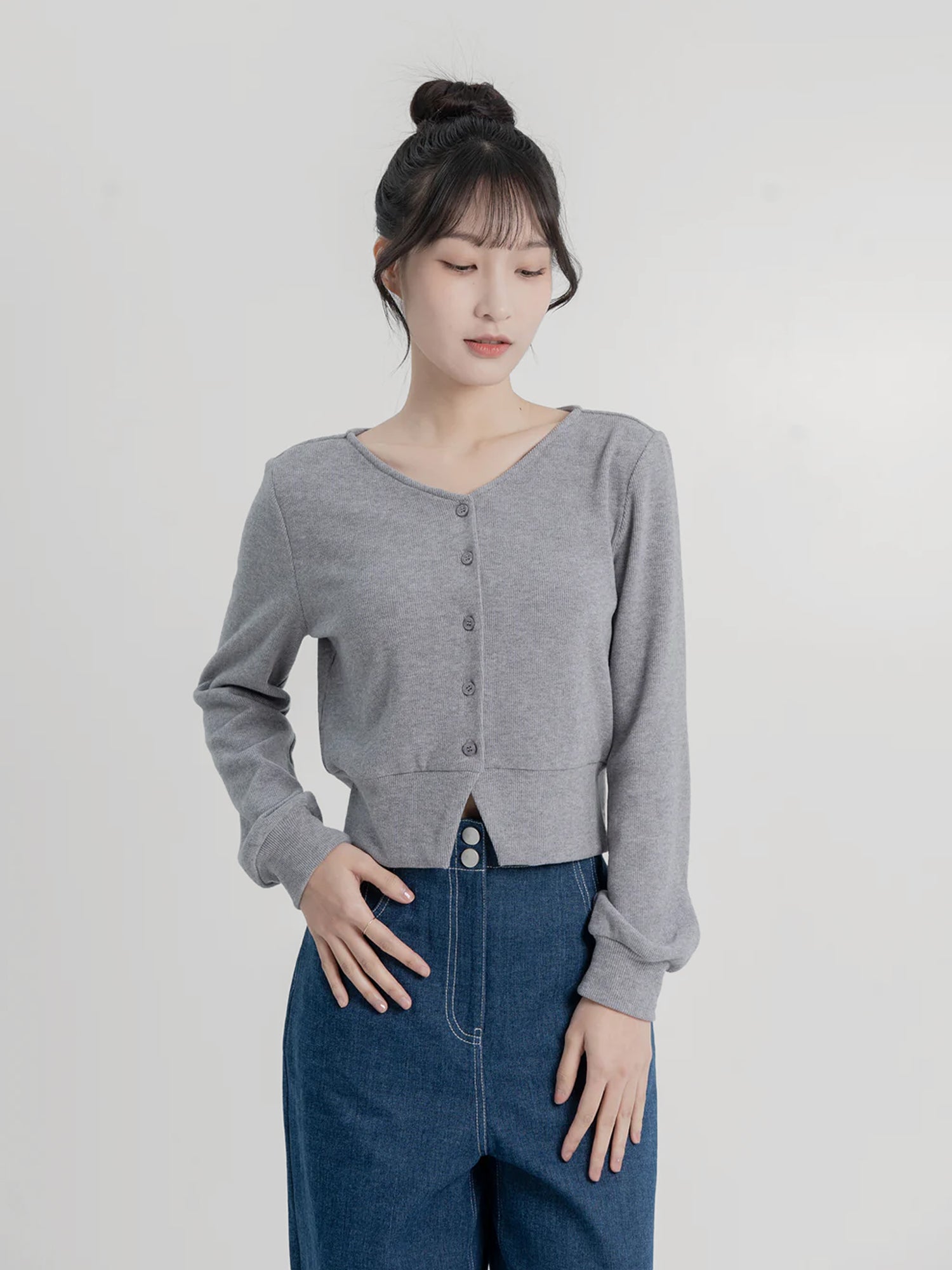 90% Cashmere / Fion Buttoned Knit Top