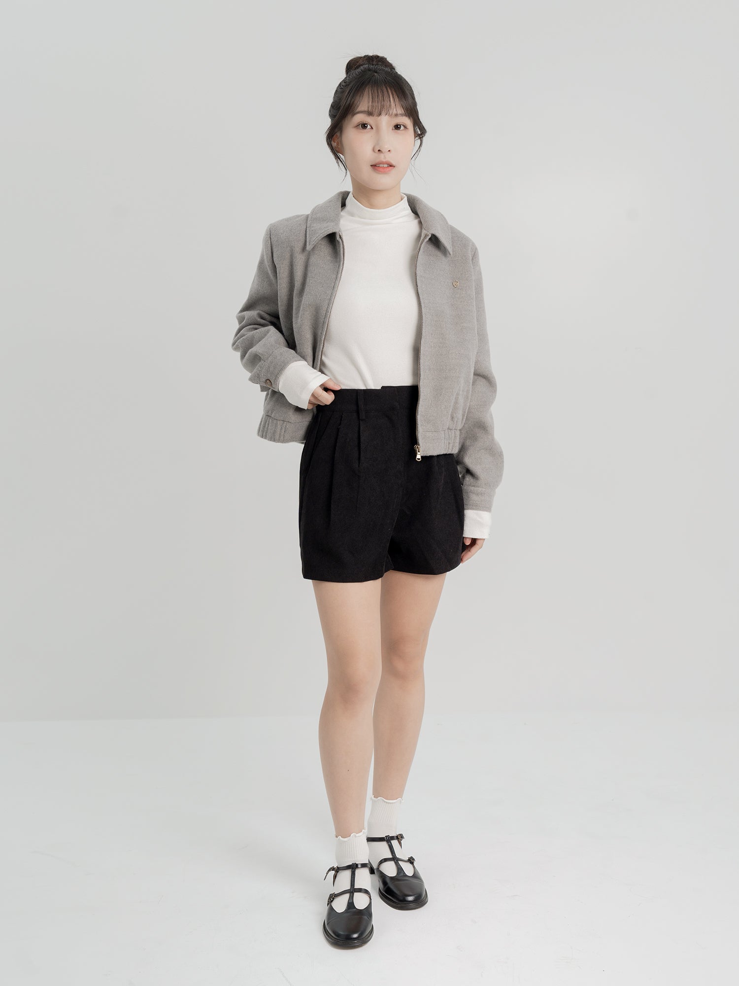 Venice Wool-Like Soft Bomber Jacket